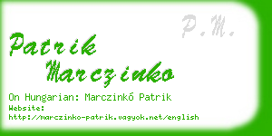 patrik marczinko business card